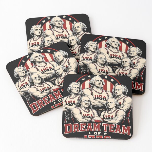 Item preview, Dream Team of 1776 Patriotic Basketball designed and sold by LeneWUArt.