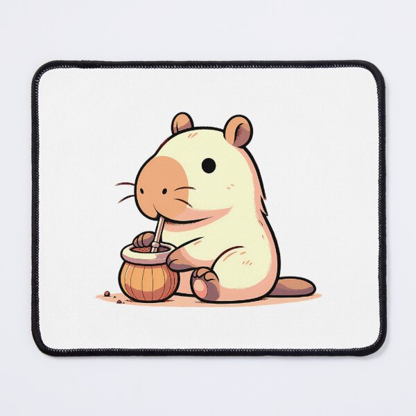 Item preview, Cute Capybara Drinking Mate Kawaii Style designed and sold by nrfbbagenes.