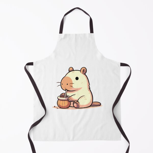 Item preview, Cute Capybara Drinking Mate Kawaii Style designed and sold by nrfbbagenes.