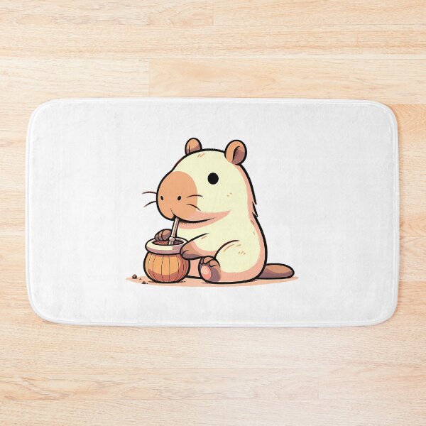 Item preview, Cute Capybara Drinking Mate Kawaii Style designed and sold by nrfbbagenes.