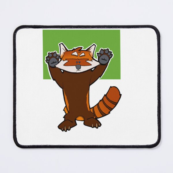Item preview, Playful Cartoon Red Panda Roaring Funny Wildlife Art designed and sold by Richcameroart.