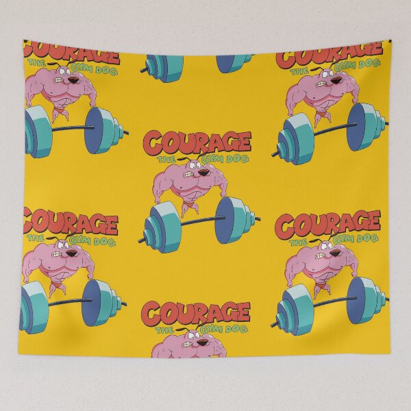 Item preview, Courage The Gym Dog Funny Cartoon Bodybuilder designed and sold by Velvet-Mirage.