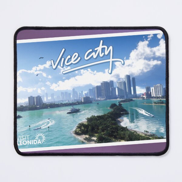 Item preview, Vintage Retro Beach City Postcard - Pink Neon Ocean Travel Art designed and sold by William Cano.