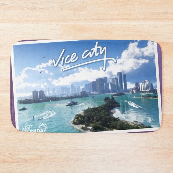 Item preview, Vintage Retro Beach City Postcard - Pink Neon Ocean Travel Art designed and sold by William Cano.