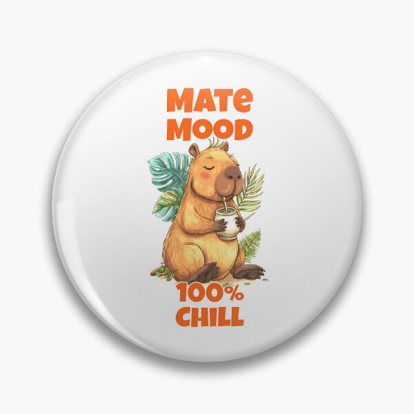 Item preview, Cute Capybara With Yerba Mate  Mate Mood designed and sold by nrfbbagenes.