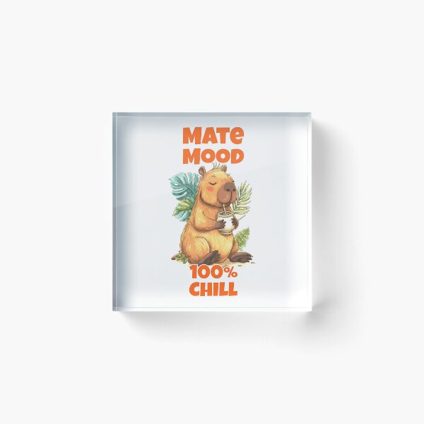 Item preview, Cute Capybara With Yerba Mate  Mate Mood designed and sold by nrfbbagenes.