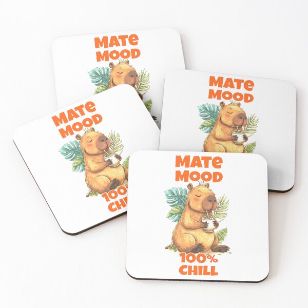 Item preview, Cute Capybara With Yerba Mate  Mate Mood designed and sold by nrfbbagenes.