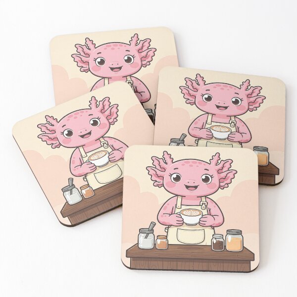 Item preview, Axolotl Barista on the Morning Shift designed and sold by PictorialWhimsy.