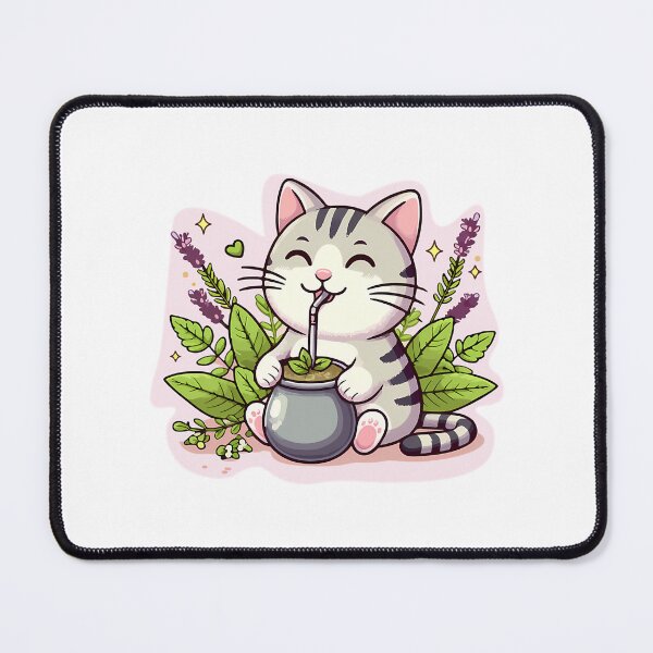 Item preview, Cute Cat Drink Yerba Mate (1) designed and sold by nrfbbagenes.