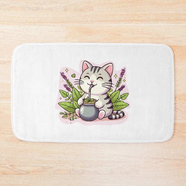 Item preview, Cute Cat Drink Yerba Mate (1) designed and sold by nrfbbagenes.