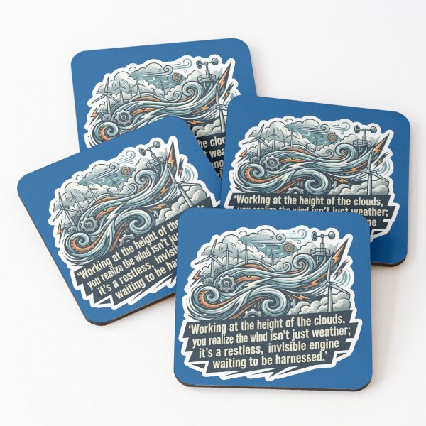 Item preview, Working At The Height Of The Clouds - Wind Energy Engineer Sticker designed and sold by Scro-Ciob-Shop.