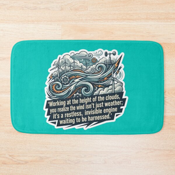 Item preview, Working At The Height Of The Clouds - Wind Energy Engineer Sticker designed and sold by Scro-Ciob-Shop.