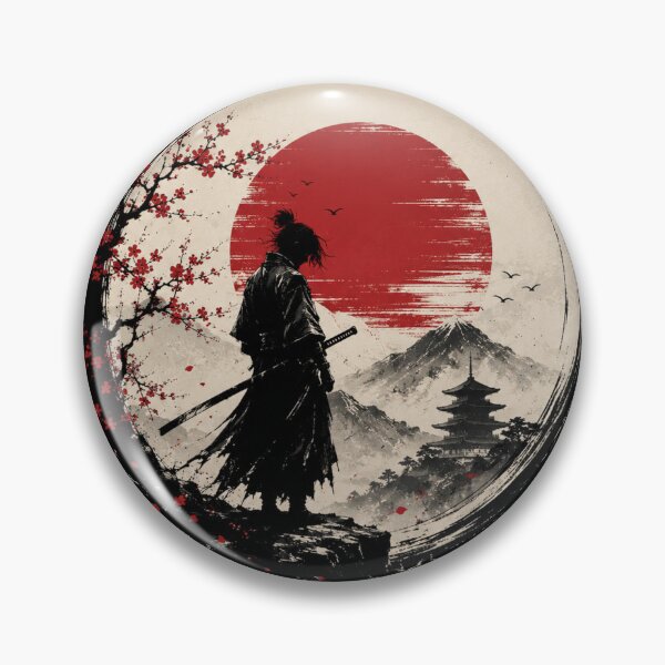 Item preview, Samurai Warrior Japanese Sun Botanical Art designed and sold by Poldi89.