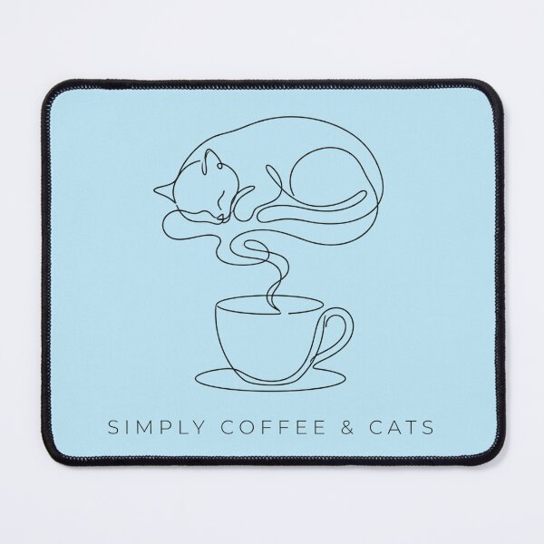 Item preview, Minimalist Single Line Art Cat and Coffee Cup Aesthetic designed and sold by sanorastyle.