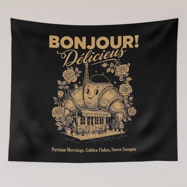 Item preview, Breakfast Bonjour Delicieux Funny Brunch Coffee designed and sold by LuminOrb.