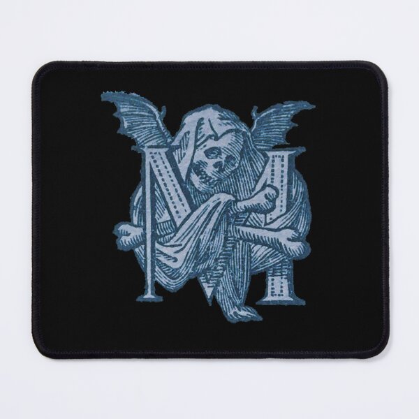 Item preview, Memento Mori Minstrel (blue) - Medieval Woodcut Art designed and sold by Dungeon-Shop.