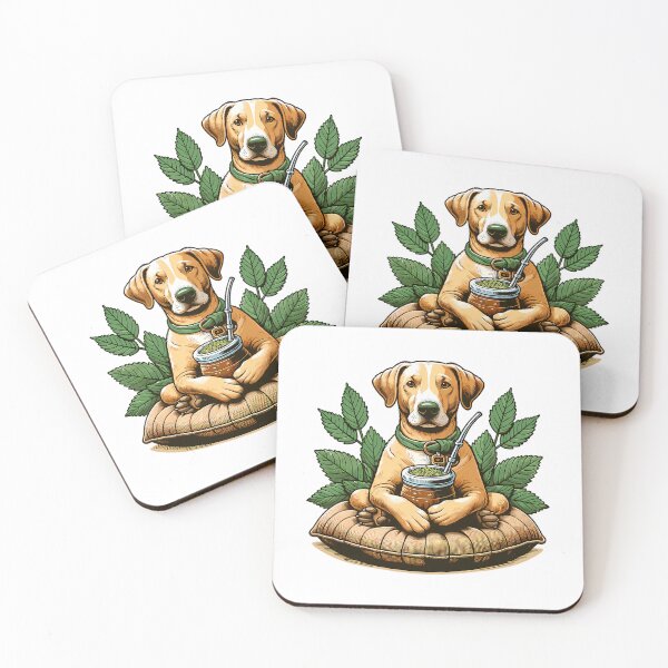 Item preview, Dog Drinking Yerba Mate Chill Lifestyle Design designed and sold by nrfbbagenes.