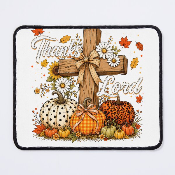 Item preview, Give Thanks To The Lord Christian Fall Pumpkin Cross designed and sold by varin-studio.