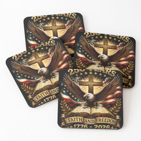 Item preview, 250 Years Faith and Freedom Patriotic Eagle designed and sold by LeneWUArt.