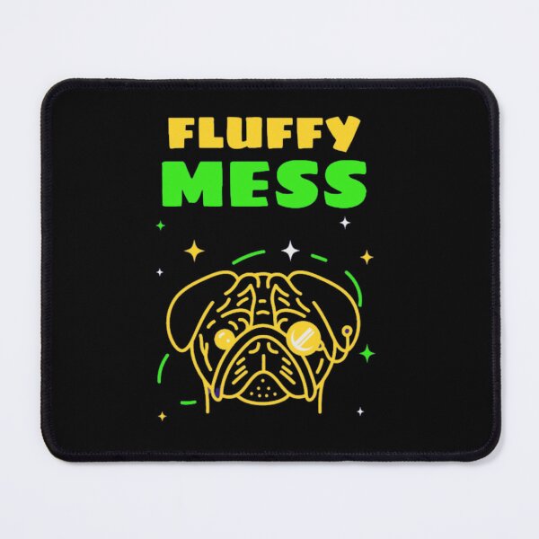 Item preview, Fluffy Mess Pug Dog Monocle designed and sold by GenZFashion000.
