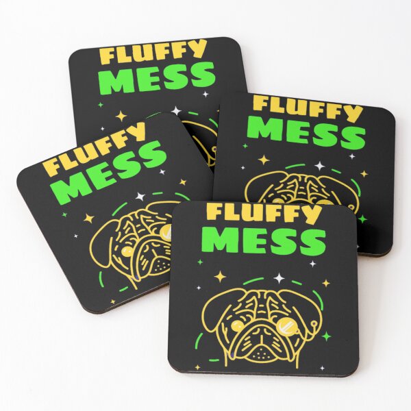 Item preview, Fluffy Mess Pug Dog Monocle designed and sold by GenZFashion000.