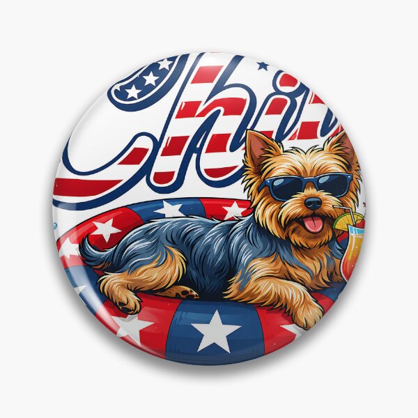 Item preview, Chill the Fourth Out Yorkie designed and sold by LeneWUArt.