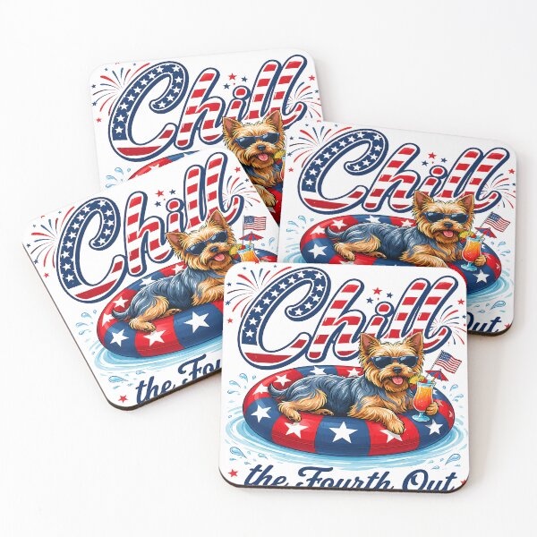 Item preview, Chill the Fourth Out Yorkie designed and sold by LeneWUArt.