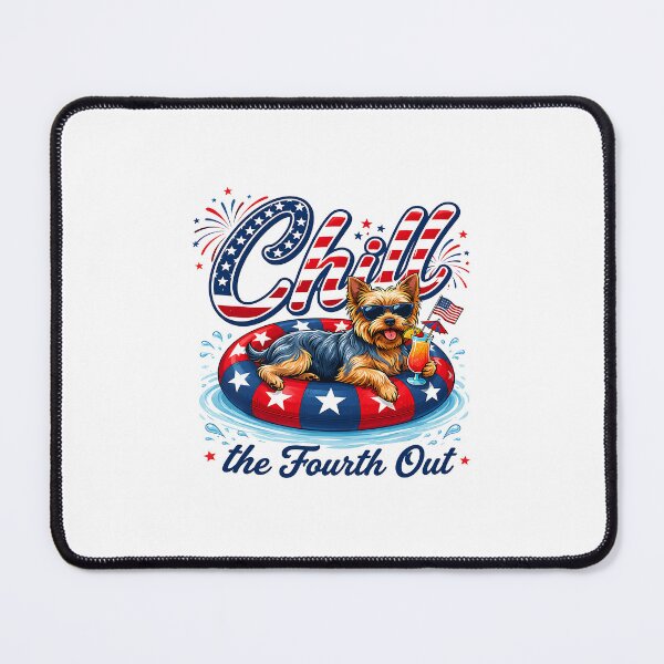 Item preview, Chill the Fourth Out Yorkie designed and sold by LeneWUArt.
