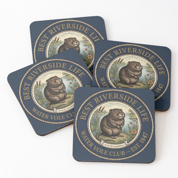 Item preview, Best Riverside Life Water Vole Club Humor Badge designed and sold by CalmCapy Co.