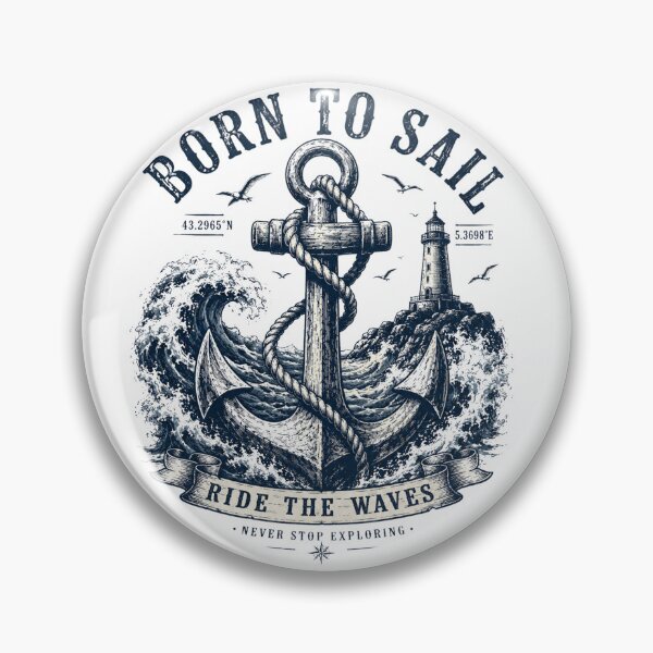 Item preview, Born To Sail Vintage Nautical Design designed and sold by Girlsale.