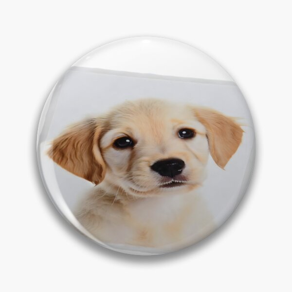 Item preview, Adorable Golden Puppy Portrait Sticker designed and sold by Artisan Finds Online.