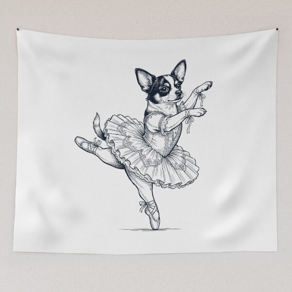 Item preview, Amante de los perros bailarines de ballet estilo chihuahua vintage designed and sold by dian-rody-crest.