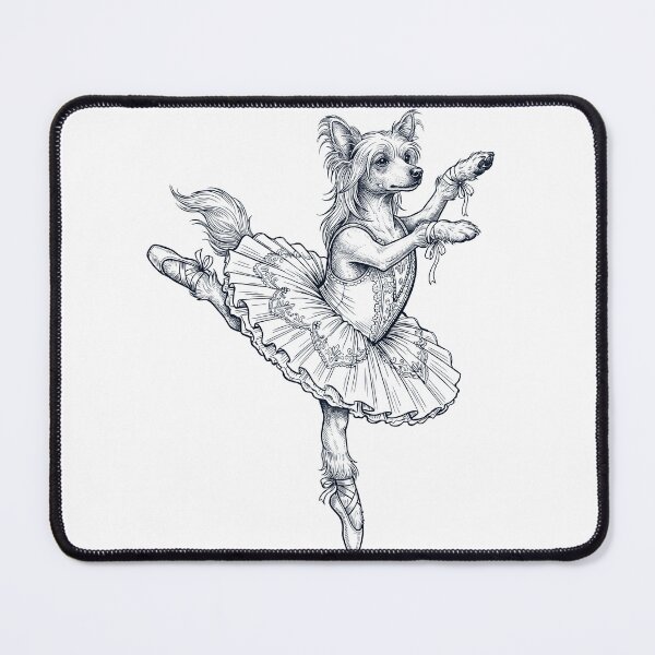 Item preview, Vintage Chinese Crested Dog Ballet Dancer Ballerina Dog Lover designed and sold by dian-rody-crest.