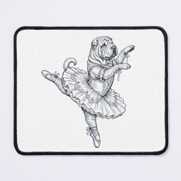 Item preview, Vintage Chinese Shar Pei Ballet Dancer Ballerina Dog Lover designed and sold by dian-rody-crest.