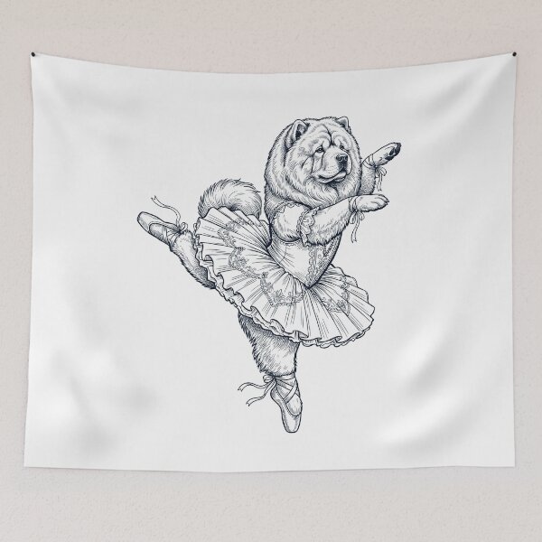 Item preview, Vintage Chow Chow Ballet Dancer Ballerina Dog Lover designed and sold by dian-rody-crest.