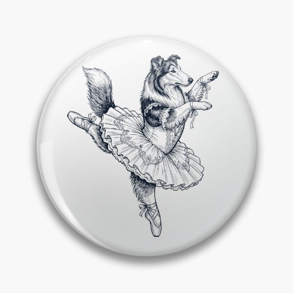 Item preview, Vintage Collie Ballet Dancer Ballerina Dog Lover designed and sold by dian-rody-crest.