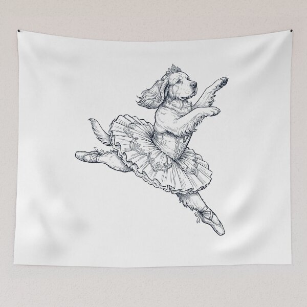 Item preview, Vintage Clumber Spaniel Ballet Dancer Ballerina Dog Lover designed and sold by dian-rody-crest.