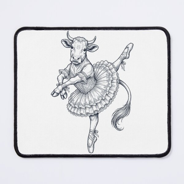 Item preview, Vintage Cow Ballet Dancer Ballerina Animal Lover designed and sold by dian-rody-crest.