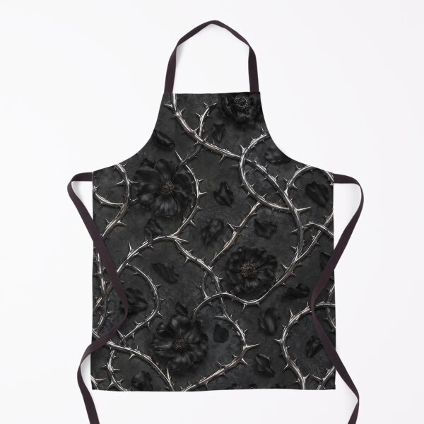Item preview, Metallic Silver Thorns and Dark Flowers designed and sold by Owcomm.