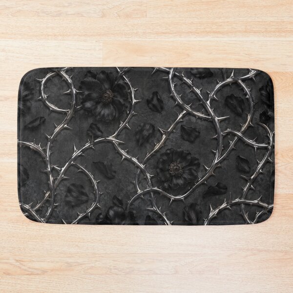 Item preview, Metallic Silver Thorns and Dark Flowers designed and sold by Owcomm.