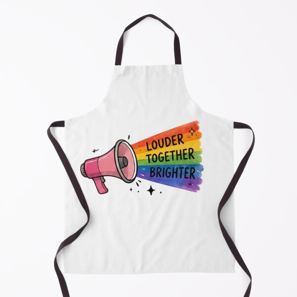 Item preview, Louder Together Brighter Rainbow Megaphone Pride designed and sold by Pixanova.