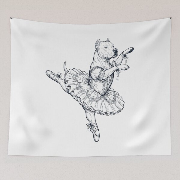Item preview, Vintage Dogo Argentino Ballet Dancer Ballerina Dog Lover designed and sold by dian-rody-crest.