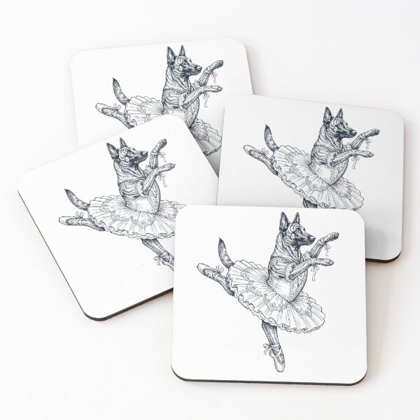 Item preview, Vintage Dutch Shepherd Ballet Dancer Ballerina Dog Lover designed and sold by dian-rody-crest.