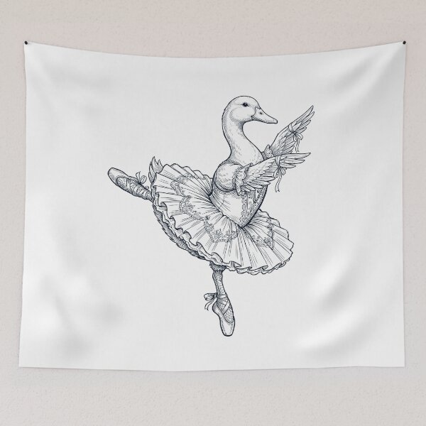 Item preview, Vintage Duck Ballet Dancer Ballerina Animal Lover designed and sold by dian-rody-crest.