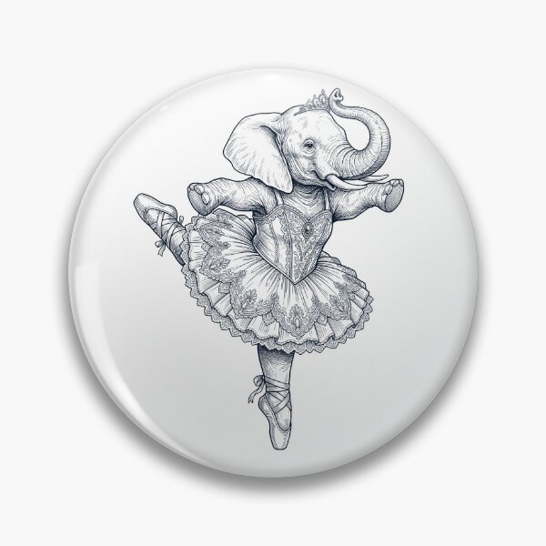 Item preview, Vintage Elephant Ballet Dancer Ballerina Animal Lover designed and sold by dian-rody-crest.
