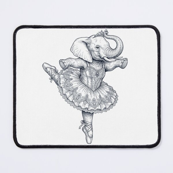 Item preview, Vintage Elephant Ballet Dancer Ballerina Animal Lover designed and sold by dian-rody-crest.