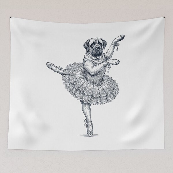 Item preview, Vintage English Mastiff Ballet Dancer Ballerina Dog Lover designed and sold by dian-rody-crest.