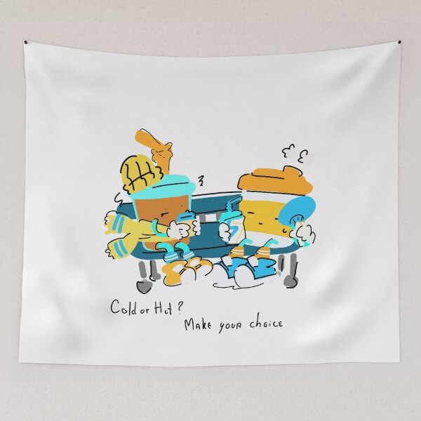 Item preview, Cold or Hot Make Your Choice Coffee Doodle designed and sold by PeaceTypo.