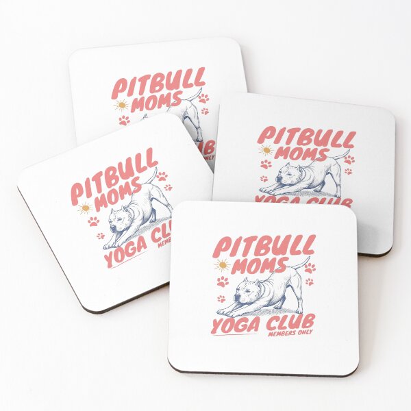 Item preview, Pitbull Moms Yoga Club Funny Dog Lover Retro Design designed and sold by HBDStudio.