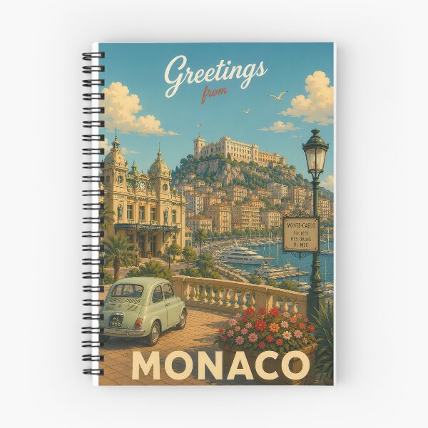 Item preview, Sunlight Elegance of Monaco - Riviera Retro Travel Poster designed and sold by Earth Celebration Designs.